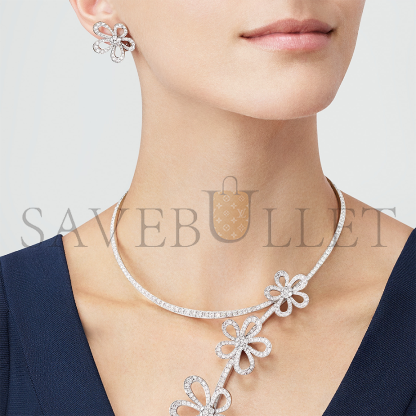 VAN CLEEF ARPELS FLOWERLACE EARRINGS VCARP05100